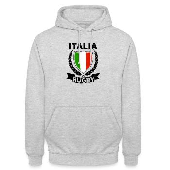Rugby Italia Rugby Jersey For Italians Italy - Unisex Hoodie - light heather grey - Front - Alina (178cm) & Michal (187cm)