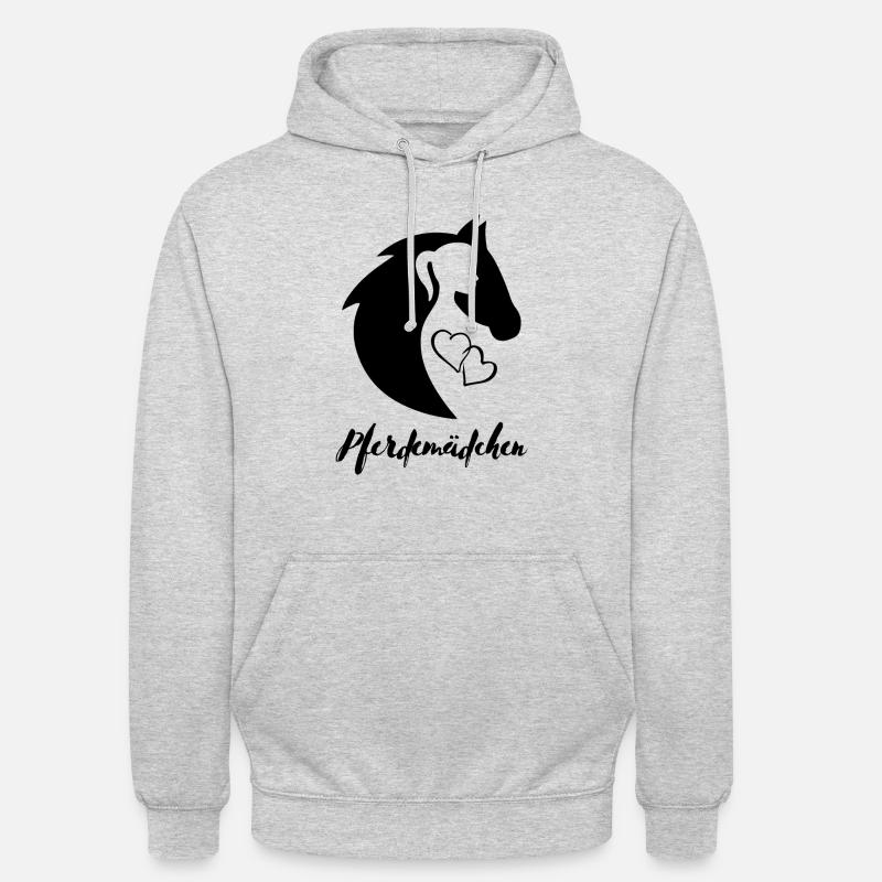 Pferdemädchen - Unisex Hoodie - Hellgrau meliert