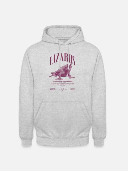 Jackson's Chameleon Streetwear Lizard Keeper - Unisex Hoodie - light heather grey