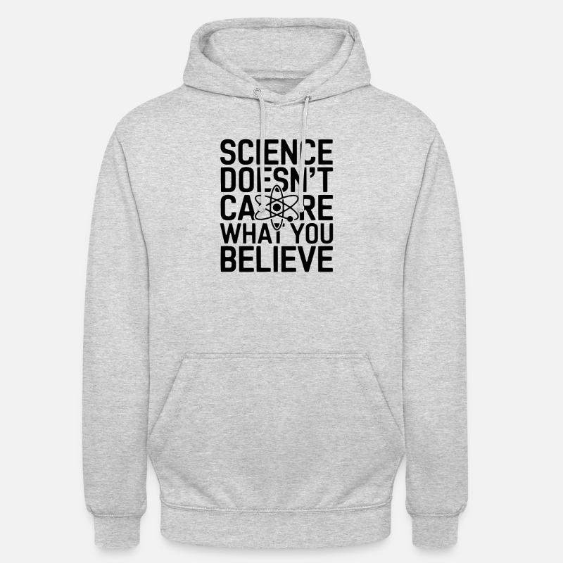 Science vs. Foi - Proverbes athées - Sweat-shirt à capuche unisexe - gris clair chiné