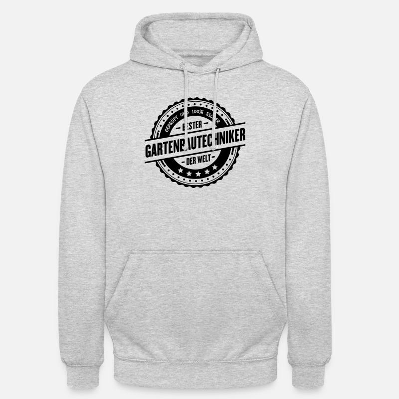 Bester Gartenbautechniker - Unisex Hoodie - Hellgrau meliert