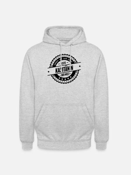Beste Kapitänin - Unisex Hoodie - Hellgrau meliert