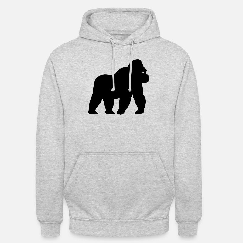 Gorilla Silhouette - Unisex Hoodie - light heather grey