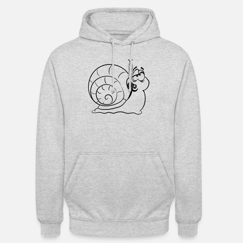 escargot kiffen commun drôle - Sweat-shirt à capuche unisexe - gris clair chiné