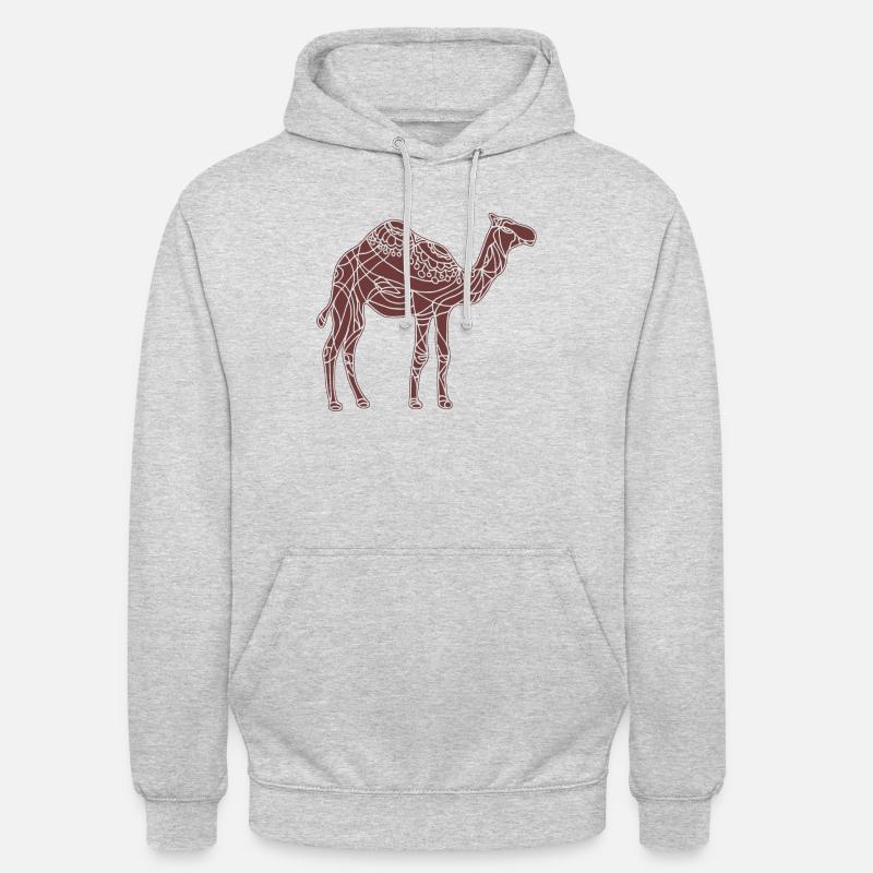 Kamel - Unisex Hoodie - Hellgrau meliert