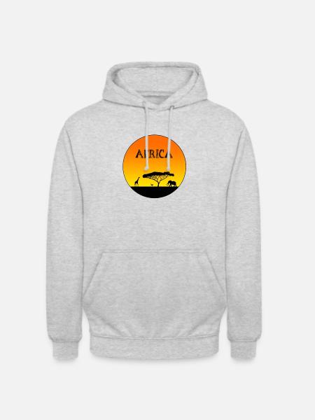 Africa - Unisex Hoodie - Hellgrau meliert