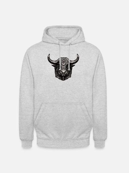 Bull's head - Unisex Hoodie - light heather grey