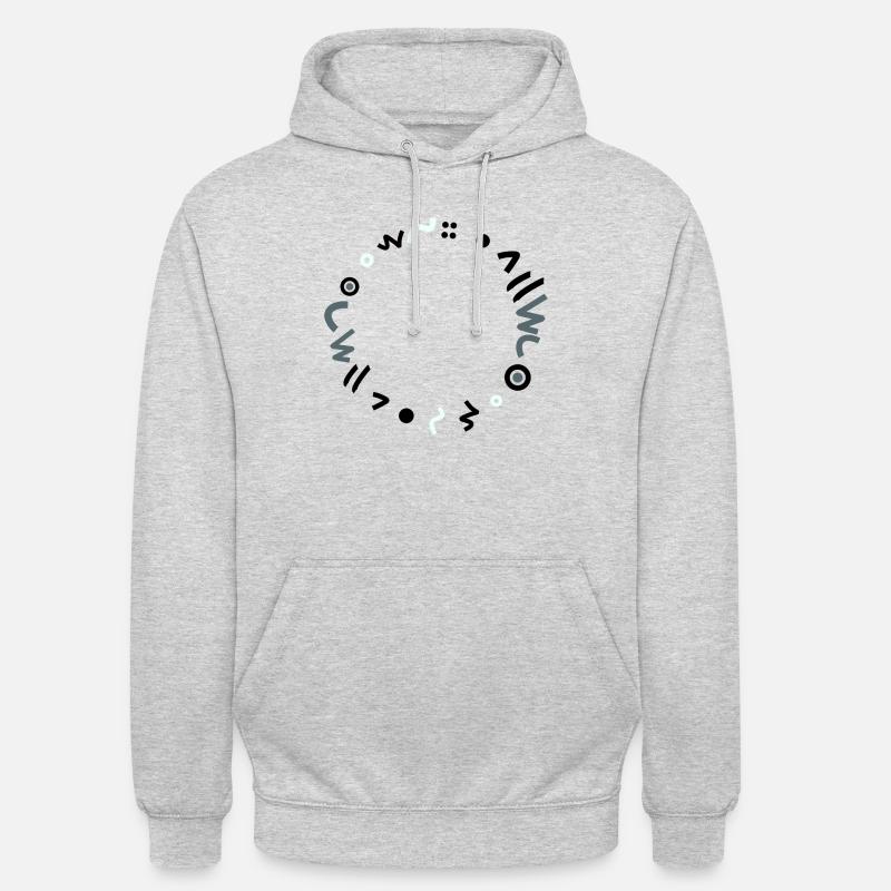 Abstract Pattern 6 - Sweat-shirt à capuche unisexe - gris clair chiné