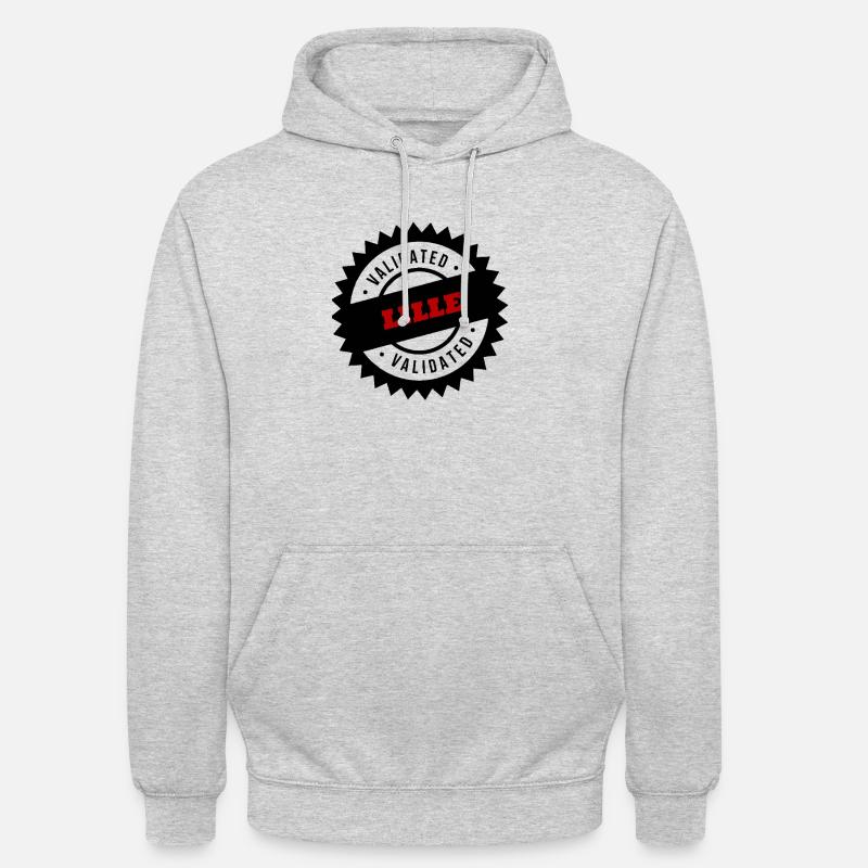 LILLE VALIDE - Sweat-shirt à capuche unisexe - gris clair chiné