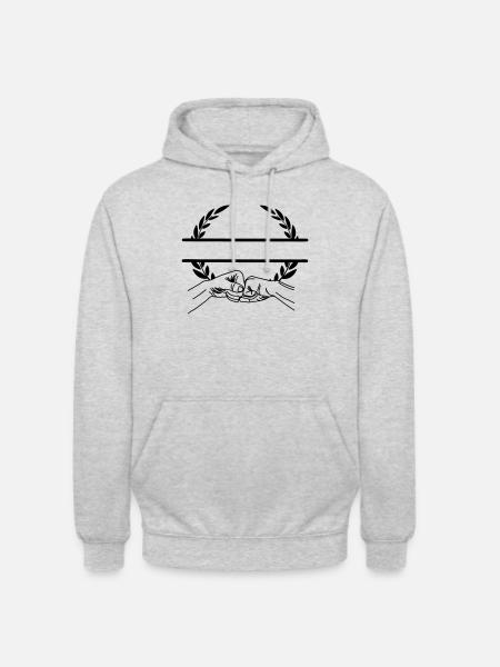 Hand gesture of working together - Unisex Hoodie - light heather grey