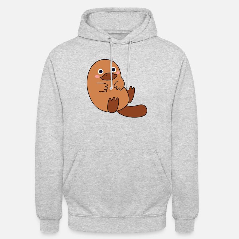 Schnabeltier - Unisex Hoodie - Hellgrau meliert