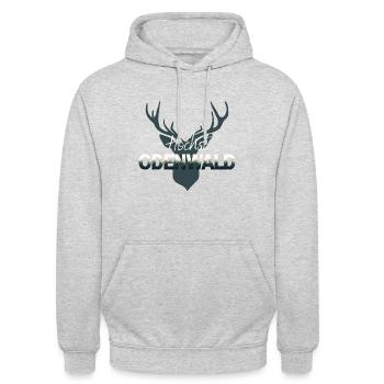Höchst Odenwald - Unisex Hoodie - Hellgrau meliert - Vorne - Alina (178cm) & Michal (187cm)