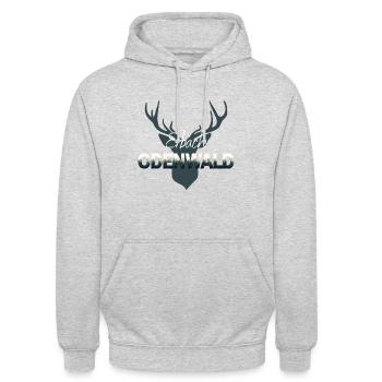 Erbach Odenwald - Unisex Hoodie - Hellgrau meliert - Vorne - Alina (178cm) & Michal (187cm)