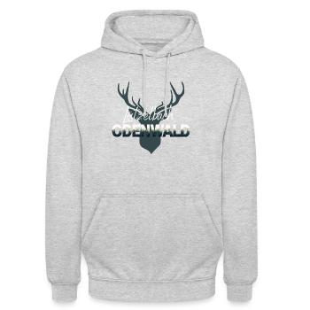 Lützelbach Odenwald - Unisex Hoodie - Hellgrau meliert - Vorne - Alina (178cm) & Michal (187cm)