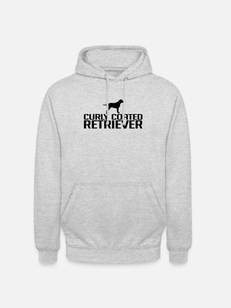 CURLY COATED RETRIEVER dog - Unisex Hoodie - light heather grey