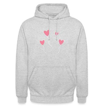 balloons - Unisex Hoodie - light heather grey - Front - Alina (178cm) & Michal (187cm)