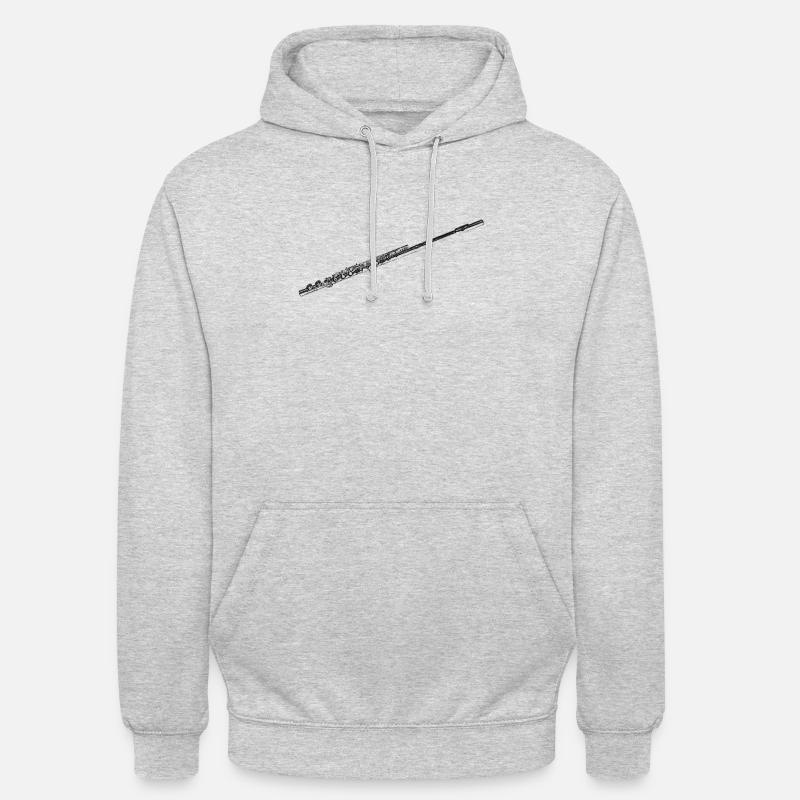 Querfloete Querflöte - Unisex Hoodie - Hellgrau meliert