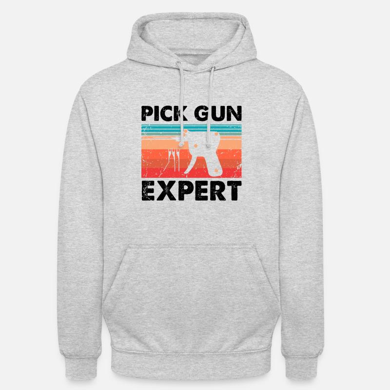 Lockpicking Experte Aufsperrdienst Schloss Design - Unisex Hoodie - Hellgrau meliert