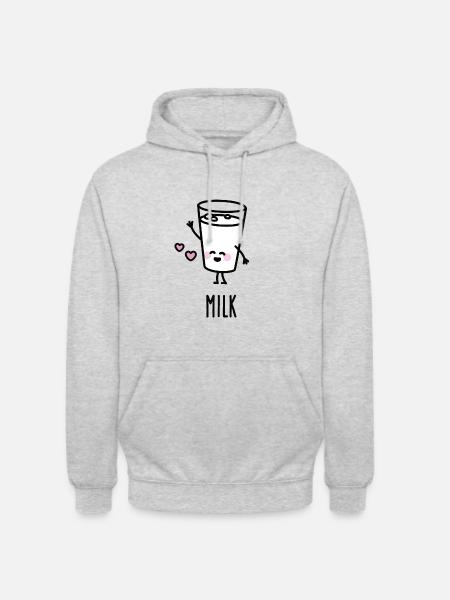 Milk - Best friends forever (BFF) - Hættetrøje unisex - lysegrå meleret