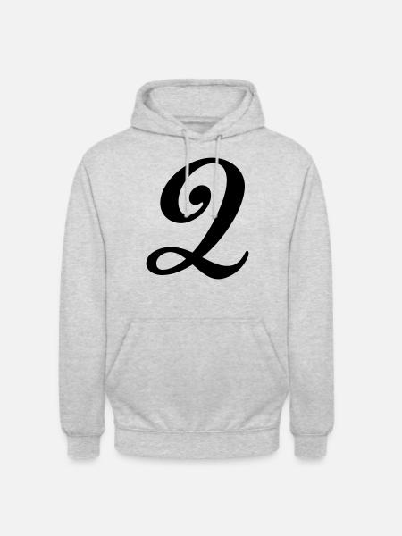 2 - Sweat-shirt à capuche unisexe - gris clair chiné