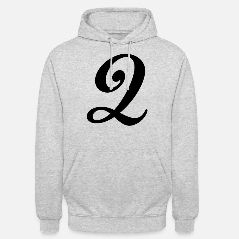 2 - Sweat-shirt à capuche unisexe - gris clair chiné