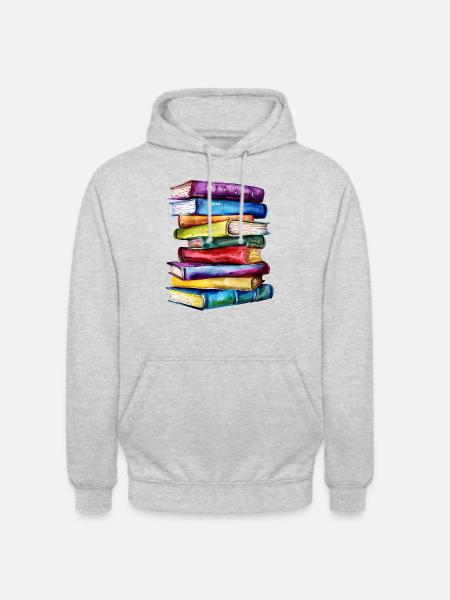 Die Kraft der Bücher - Unisex Hoodie - Hellgrau meliert
