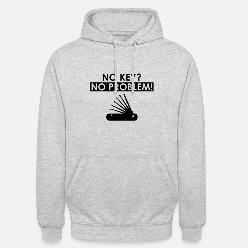 Lockpicking Lock Picking Aufsperrdienst Designs - Unisex Hoodie - Hellgrau meliert
