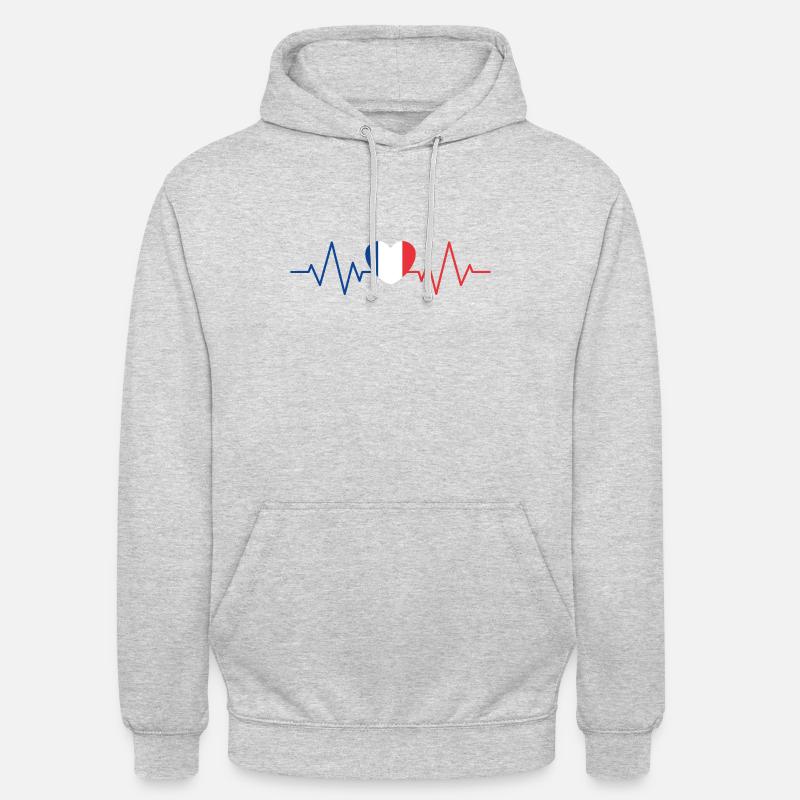 France pulse - Unisex Hoodie - light heather grey