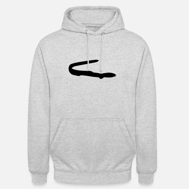 Fisch Aal - Unisex Hoodie - Hellgrau meliert