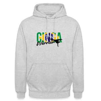 Ginga Capoeira für brasilianische Kampfsportarten - Unisex Hoodie - Hellgrau meliert - Vorne - Alina (178cm) & Michal (187cm)