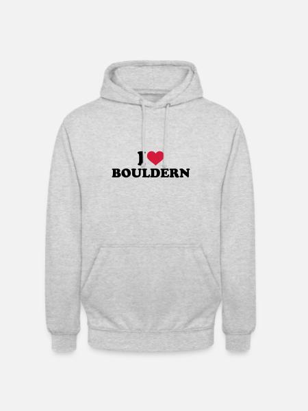 bouldering - Sweat-shirt à capuche unisexe - gris clair chiné