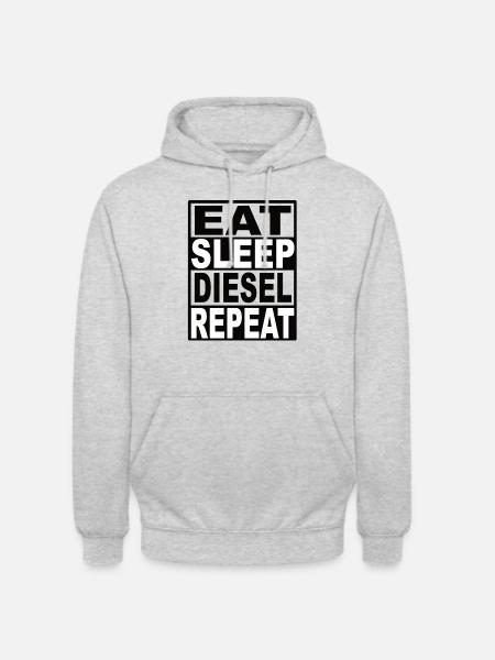 Eat Sleep Diesel Repeat - Unisex Hoodie - light heather grey