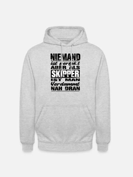 Skipper - Unisex Hoodie - Hellgrau meliert