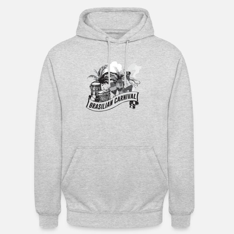 Brésil - Sweat-shirt à capuche unisexe - gris clair chiné