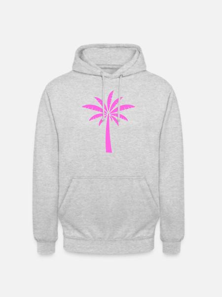 Palmen - Unisex Hoodie - Hellgrau meliert