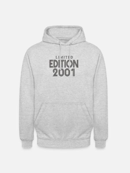 Limited Edition 2001 - Unisex Hoodie - Hellgrau meliert