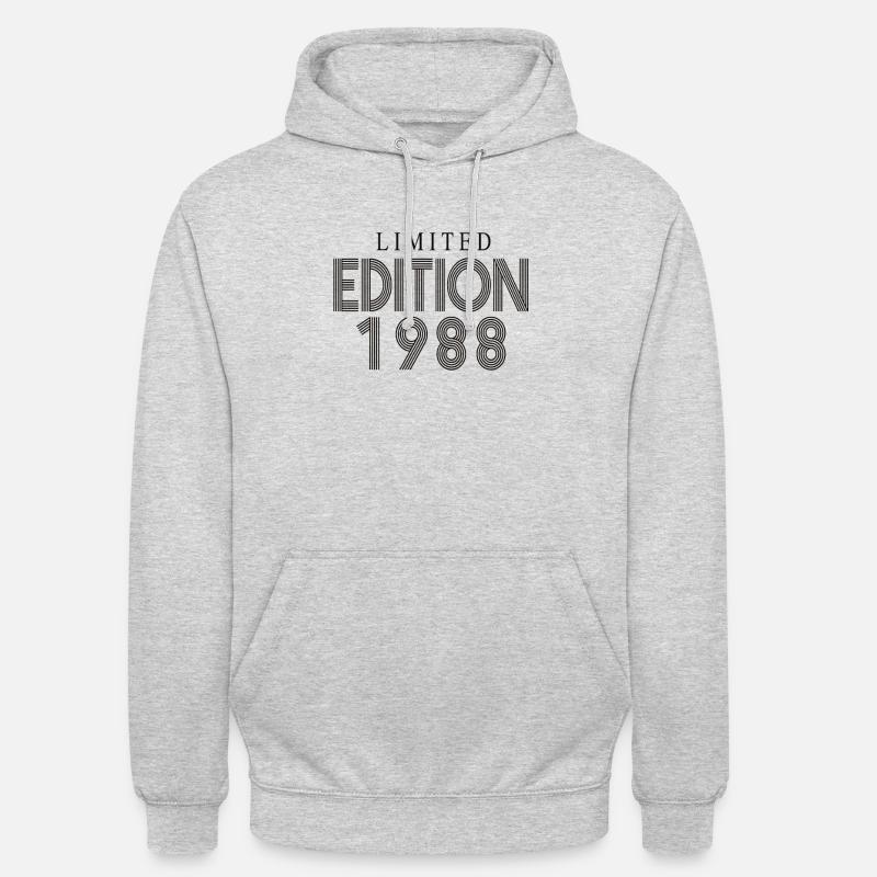 Édition limitée 1988 - Sweat-shirt à capuche unisexe - gris clair chiné
