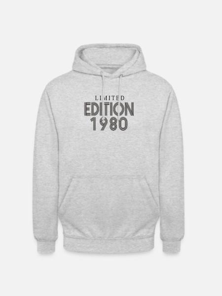 Édition limitée 1980 - Sweat-shirt à capuche unisexe - gris clair chiné