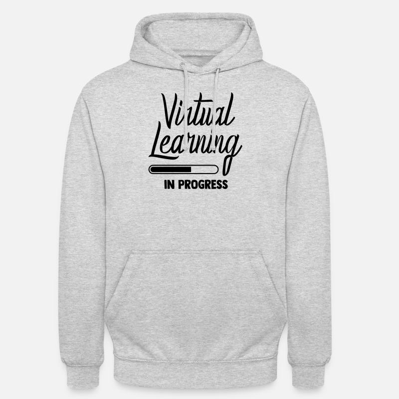 Virtual Learning In Progress - Unisex Hoodie - light heather grey