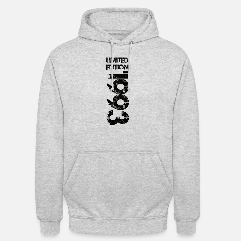 Édition limitée 1993 - Sweat-shirt à capuche unisexe - gris clair chiné