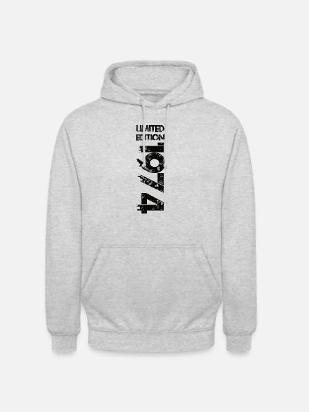 Édition limitée 1974 - Sweat-shirt à capuche unisexe - gris clair chiné