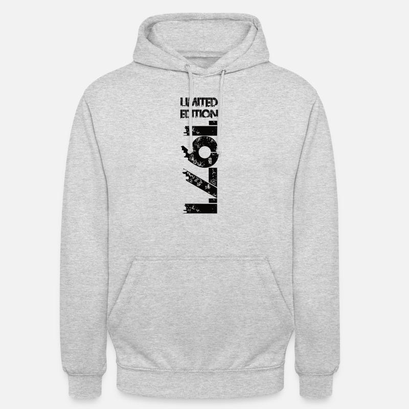 Édition limitée 1971 - Sweat-shirt à capuche unisexe - gris clair chiné