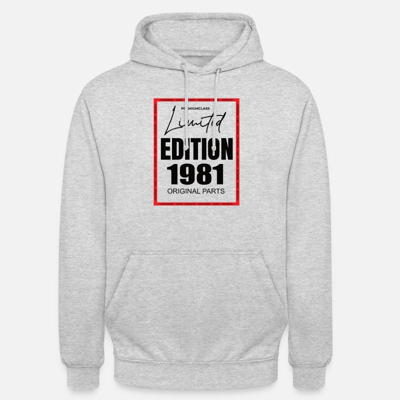 Édition limitée 1981 - Sweat-shirt à capuche unisexe - gris clair chiné