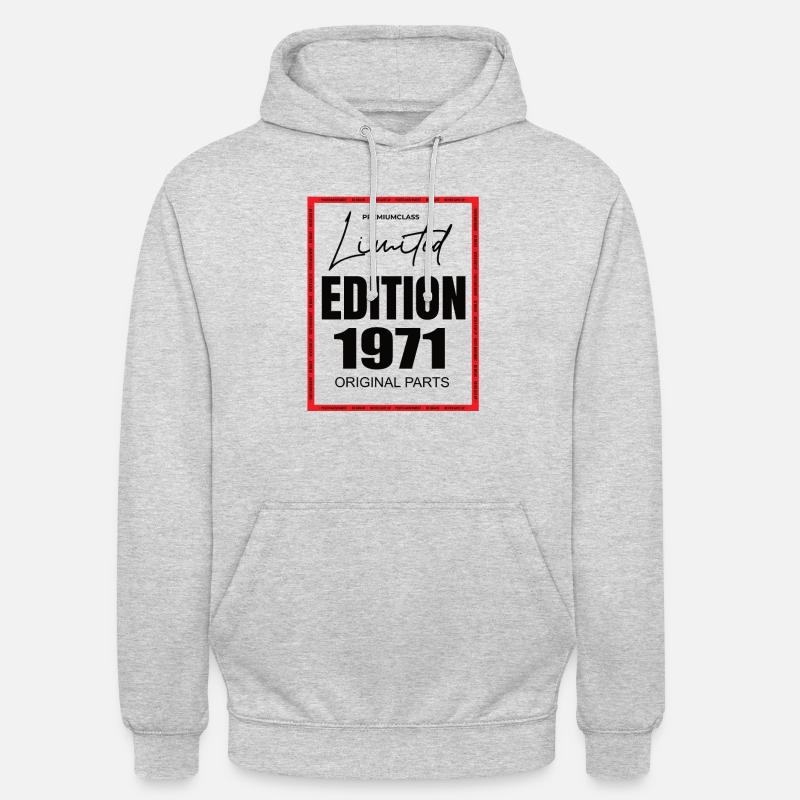 Édition limitée 1971 - Sweat-shirt à capuche unisexe - gris clair chiné