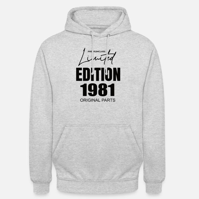 Édition limitée 1981 - Sweat-shirt à capuche unisexe - gris clair chiné