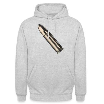 Pistole Patrone - Unisex Hoodie - Hellgrau meliert - Vorne - Alina (178cm) & Michal (187cm)