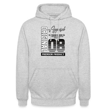 2008 Vintage Birthday Vintage Gift Retro - Unisex Hoodie - light heather grey - Front - Alina (178cm) & Michal (187cm)