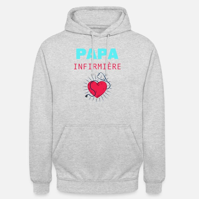 STOLZER VATER EINER KRANKENSCHWESTER - Unisex Hoodie - Hellgrau meliert