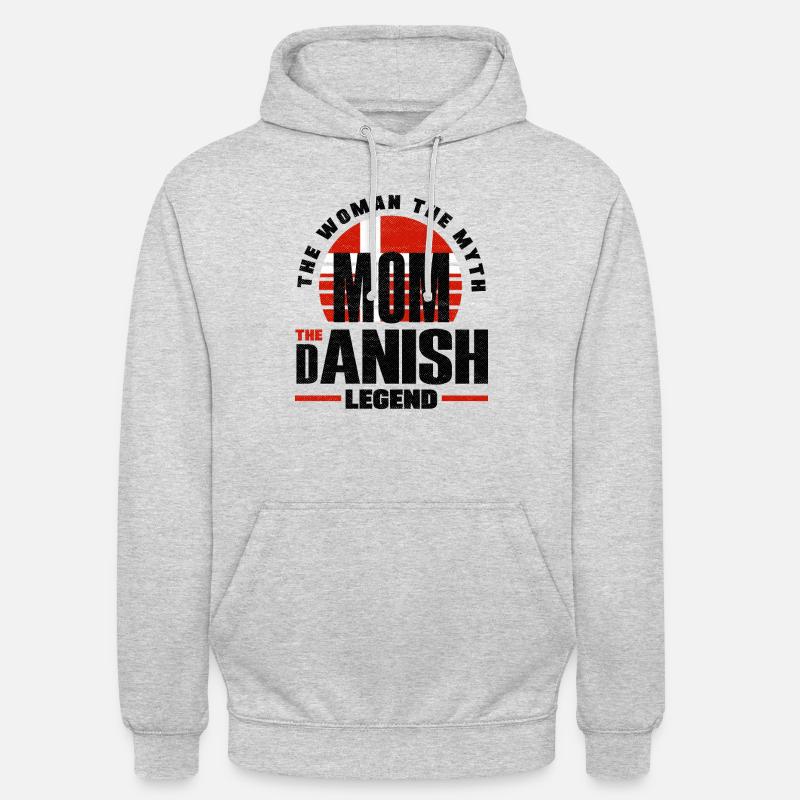 Danemark Drapeau Mère - Sweat-shirt à capuche unisexe - gris clair chiné