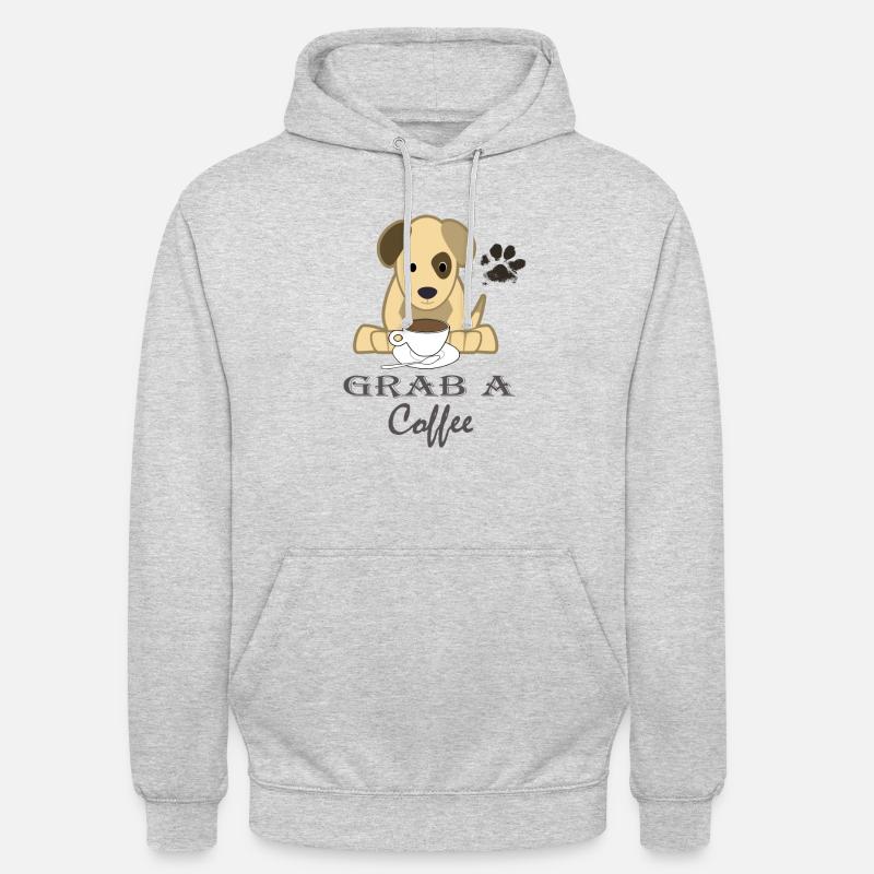 Prenez un café - Sweat-shirt à capuche unisexe - gris clair chiné